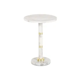 Side table Home ESPRIT White Golden 41 X 41 X 58 CM