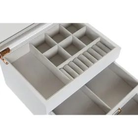 Dėžutė Home ESPRIT Balta Medžio Stiklas