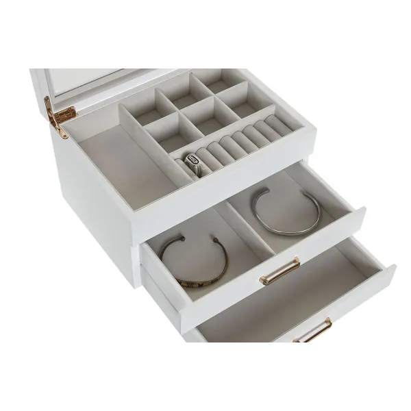 Lādīte Home ESPRIT Balts Koks Stikls