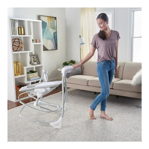 Rocking Chair Ingenuity 2-in-1 Swing Lounger - Raylan Grey White