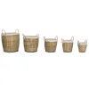Basket set Home ESPRIT Brown Cotton wicker (5 Pieces)