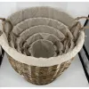 Basket set Home ESPRIT Brown Cotton wicker (5 Pieces)
