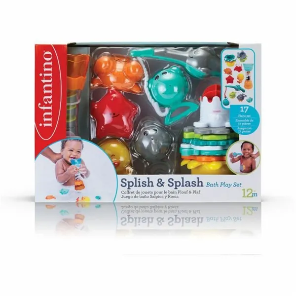 Set of Bath Toys Infantino Bath Set 17 Pieces underwater