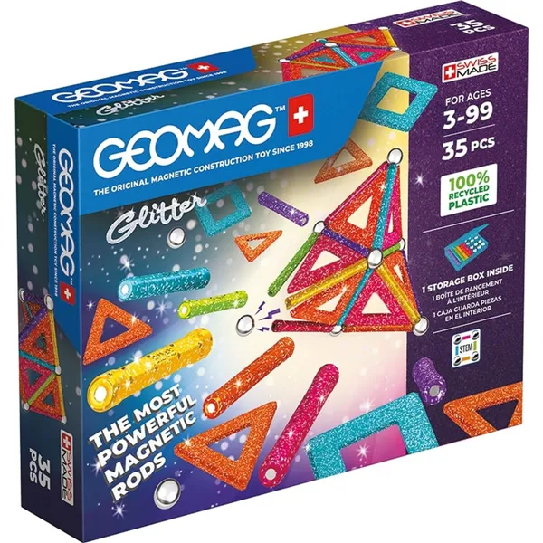 Playset Geomag Glitter (35 Pieces)