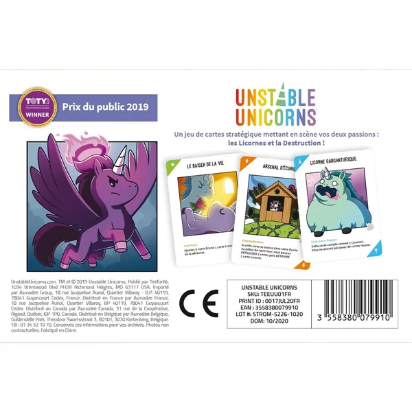 Board game Asmodee Unstable Unicorns 10 x 4 x 15 cm