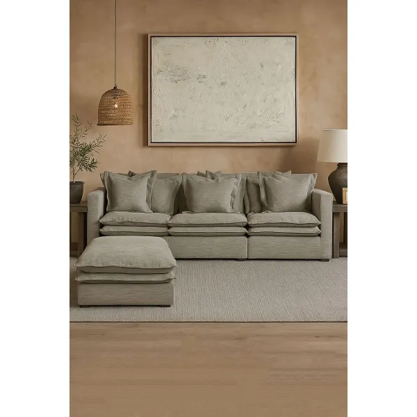 Sofa module Home ESPRIT Green Sand 120 X 120 X 95 CM