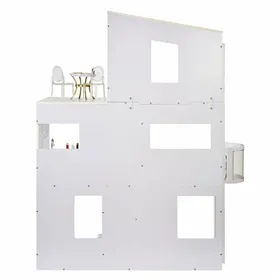 Set Šalica za Kavu Home ESPRIT Valge Tumepruun Bambus Portselan 240 ml 6 Tükid, osad
