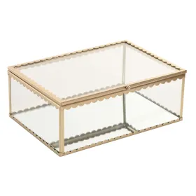 Lādīte Home ESPRIT Bronza Metāls Stikls