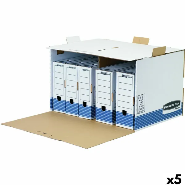 File Box Fellowes    Blue White 5 Units (33,5 x 55,7 x 38,9 cm)