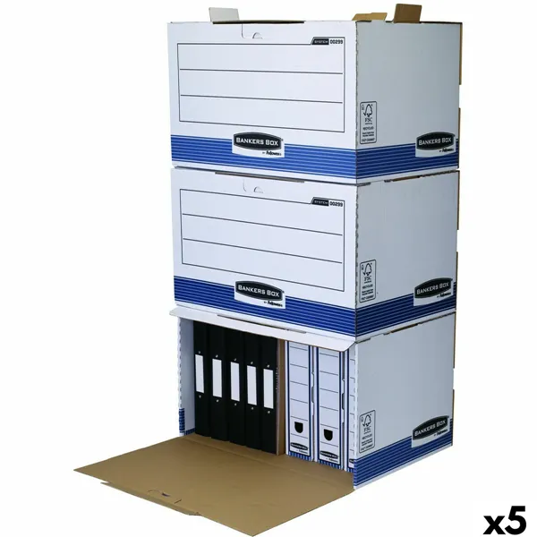 File Box Fellowes    Blue White 5 Units (33,5 x 55,7 x 38,9 cm)