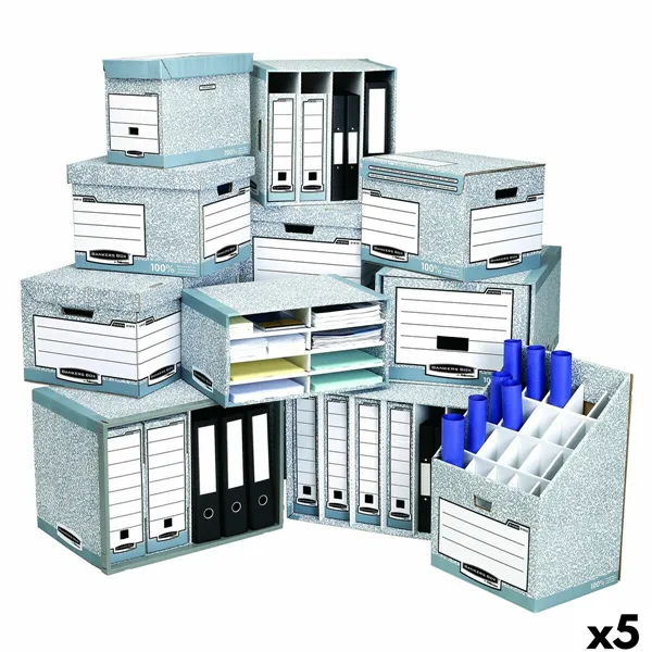 File Box Fellowes    Blue White 5 Units (33,5 x 55,7 x 38,9 cm)