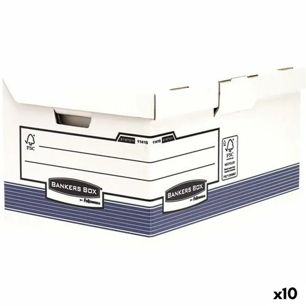 File Box Fellowes Maxi Blue White 31 x 39 x 56 cm 10 Units