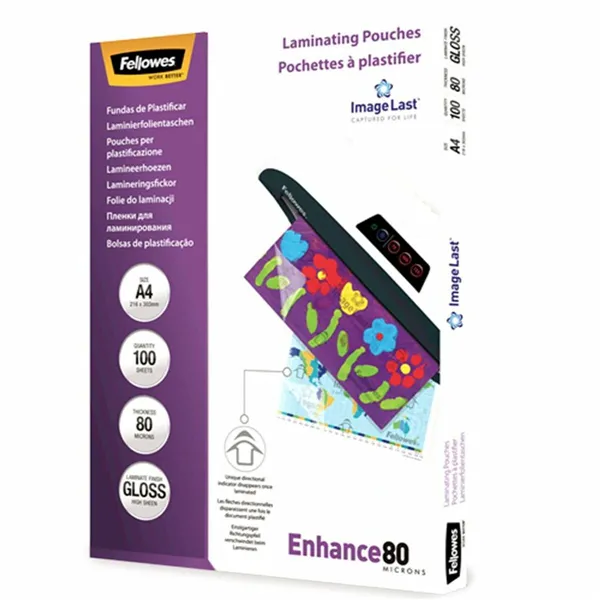 Laminating Pouches Fellowes 100 Pieces Transparent A4 (5 Units)