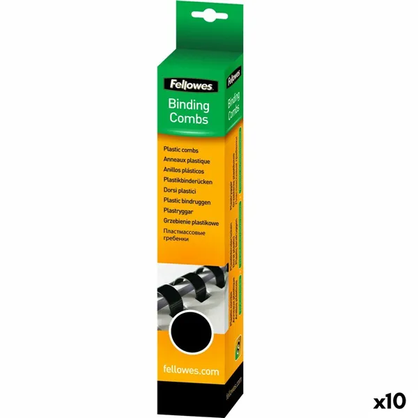 Binding Spirals Fellowes Black PVC Ø 12 mm Binding 100 Pieces (10 Units)