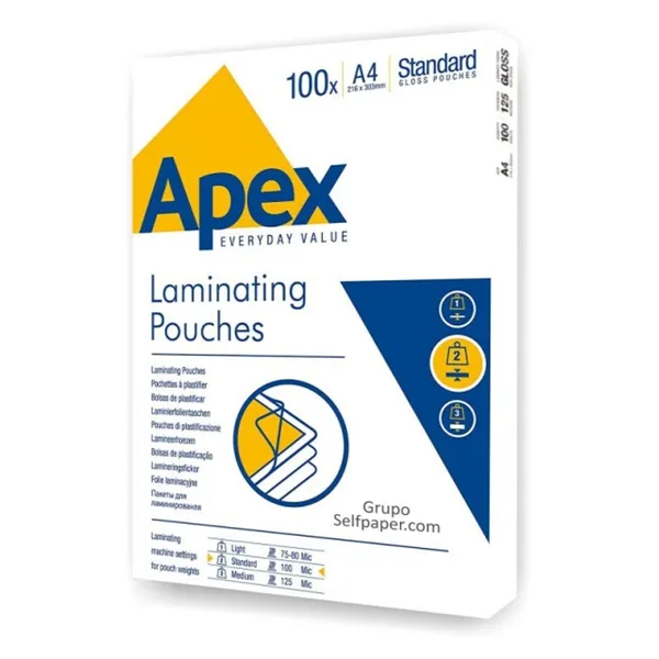 Laminating Pouches Fellowes 100 Pieces Transparent A4 (10Units)