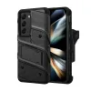 ZIZO BOLT Series - Armoured case for Samsung Galaxy S23 with 9H glass for screen + holder with stand (Black)