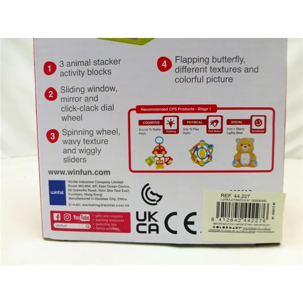 Skill Game for Babies Winfun 3 Pieces 8 x 24,5 x 8 cm (6 Units)