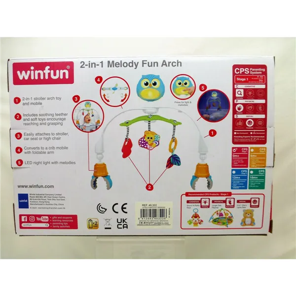 Cot Mobile Winfun Cloth Plastic 43 x 41 x 21,5 cm (6 Units)