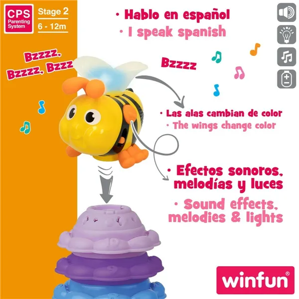 Stacking Blocks Winfun Bee 13 x 35,5 x 13 cm 2 Units