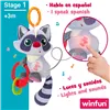 Rattle Cuddly Toy Winfun Racoon 14,5 x 20 x 9,5 cm (6 Units)