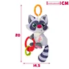 Rattle Cuddly Toy Winfun Racoon 14,5 x 20 x 9,5 cm (6 Units)