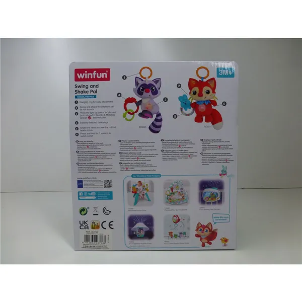 Rattle Cuddly Toy Winfun Fox 13,5 x 26,5 x 7,5 cm (6 Units)