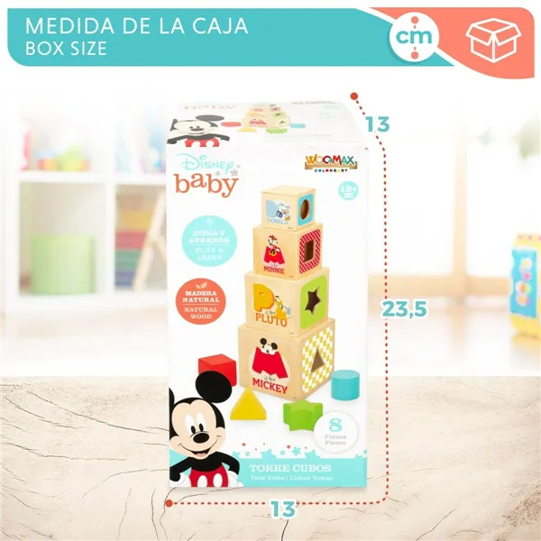 Stacking Blocks Disney 8 Pieces 4 Units 12,2 x 12,2 x 12,2 cm