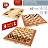 Chess and Checkers Board CB Games Wood Backgammon (6 Units)
