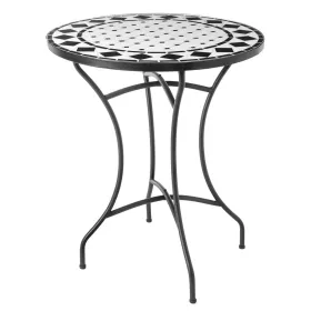 Side table Delfos White Black 60 x 60 x 72 cm