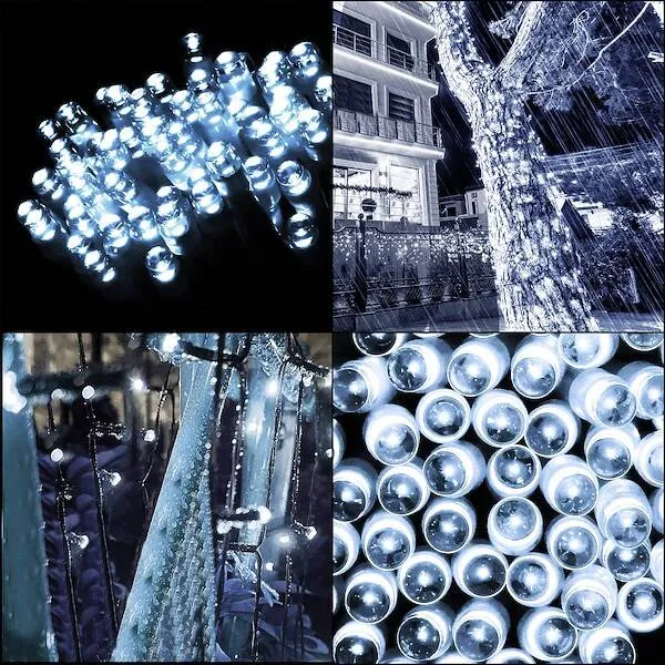 Kalėdinės eglutės lemputės, 100 LED, Springos CL0127, šaltai balta, 8,5 m