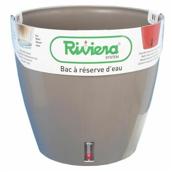 Plant pot Riviera Eva Taupe Circular Ø 46 cm