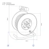 Pikendusjuhe EDM 20115 Must 25 m