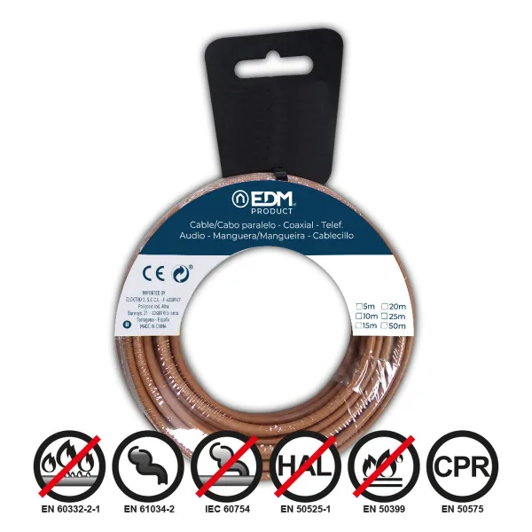 Cable EDM 28472 Brown 2,5 mm 25 m