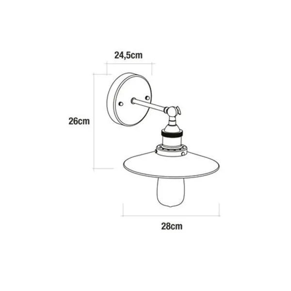 Seinavalgusti EDM 32100 32100 Must Metall 60 W E27