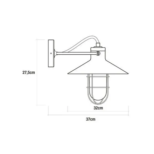 Wall Light EDM 32103 Black 60 W