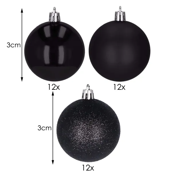 Kalėdiniai kamuoliukai Springos CA1025 3cm 36 vnt.