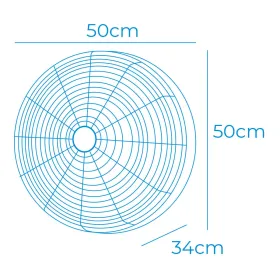 Muurventilator EDM 33521 Melns 100 W Ø 45 cm