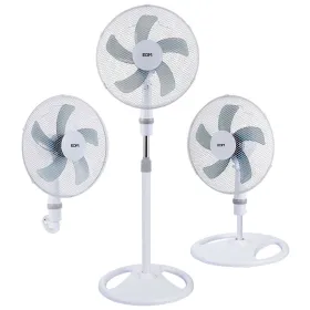 Staande ventilator EDM 33530 Balts 45 W 3-vienā