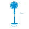 Seisuventilaator EDM 33967 Must 60 W