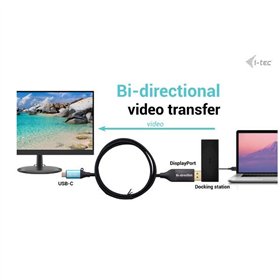 USB Cable i-Tec C31CBLDP8KBIDIR Black