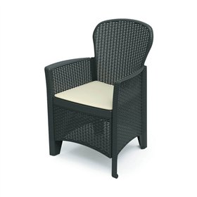 Garden sofa IPAE Progarden Folia Anthracite polypropylene (60 x 58 x 89 cm)