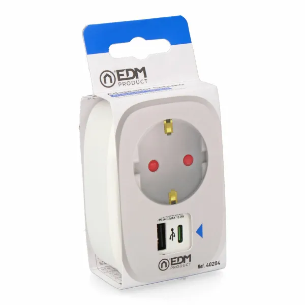 Plug Adapter EDM 40204 White