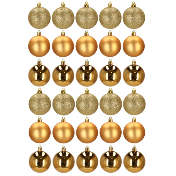 Christmas Baubles Springos CA0008, 30 pcs
