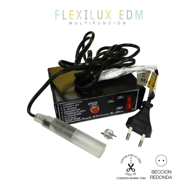 Programmētājs EDM 71908 Flexilux Melns 100 m Daudzfunkcionāls