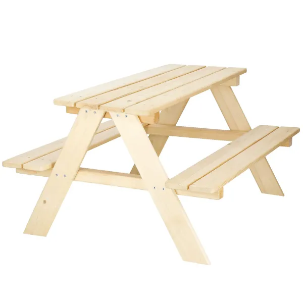 Puinen puutarhapiknikpöytä lapsille Springos BE003 90x79x50 cm