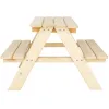 Wooden garden picnic table for children Springos BE003 90x79x50 cm