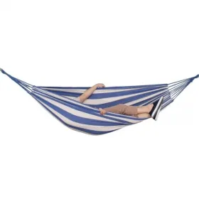 Hamakas dviem asmenims Springos HM038 200x150 cm - baltai mėlyna