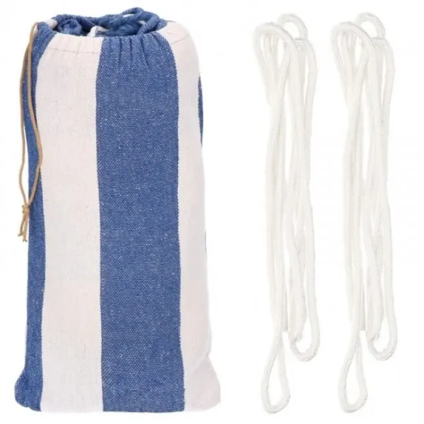 Šūpuļtīkls divām personām Springos HM038 200x150 cm - balti zils