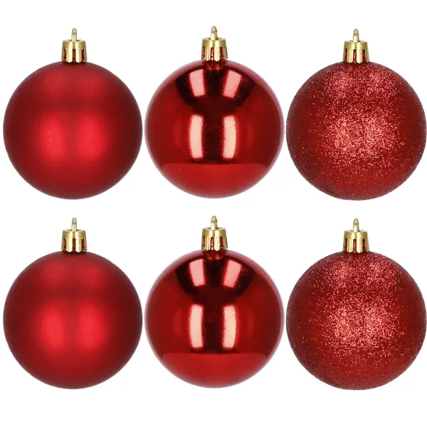 Christmas Tree Ornament Set Springos CA0090, 10 cm, 6 pcs