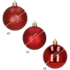 Christmas Tree Ornament Set Springos CA0090, 10 cm, 6 pcs